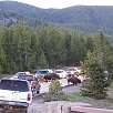 De regreso al camping unos bisontes cruzaron la carretera / Hiking route Yellowstone | Old Faithful 