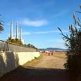 Saliendo del Parc Fluvial del Besòs 