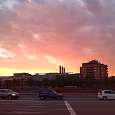 La ronda Verda es bastante larga -atardecer en el Paseo de Colón- 