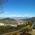 Vistas a Montcada i Reixac desde el inicio de la carretera de les Aigües 