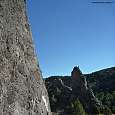 Flanqueo hacia el tramo vertical (© Montañismo para todos) 