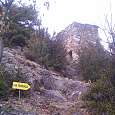 Signpost indicating the beginning of the route 