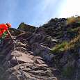 Zona alta de la vía ferrata 