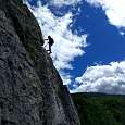 Last vertical stretches of the ferrata 