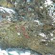 Antiguo indicador a la ferrata Borinot 