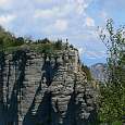 Vista del tramo del pasamanos des de el mirador de la Cabrera 