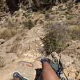 Empezamos el tramo de destrepe de la vía ferrata 