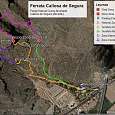 Croquis oficial de acceso y recorrido de la vía ferrata 