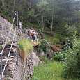 Different levels protected with handrails 