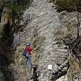 Interesting end of the ferrata with a double Nepalese bridge 