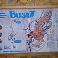 Cartel informativo de Busot y las Cuevas del Canelobre 
