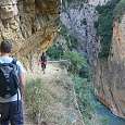From this point the path is carved into the rock 