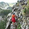 We can cross this footbridge or continue up following the classic itinerary 