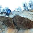 Once we overcome the ledge we’ll face an exposed section 
