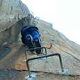 Another view of the most difficult steps. Our body weight will pull us down 