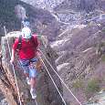 Crossing the Tibetan bridge 