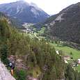 Vista hacia el valle de Evolène desde el flanqueo de la primera parte 