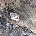 Indicador de la salida de la vía ferrata 