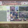 Details of the informative poster of the via ferrata 