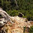 Back view at the exit of the via ferrata 
