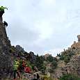 In the practice zone with the castle of La Iruela in the background 
