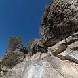 Grapas de salida de la vía ferrata 