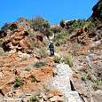 Bajamos por el atajo de la canal de piedra (no recomendable) 