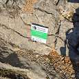 Cartel al final de la vía ferrata 