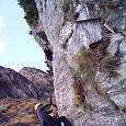 First vertical section of the ferrata 