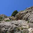 Tramo de salida de la ferrata de la Mora - Sur 