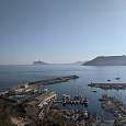 Vista hacia la sierra helada y Benidorm 