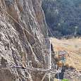 Vista al inicio de la vía ferrata desde el final del tramo Júnior 