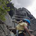 Escalera de subida por el circuito rojo 