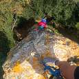 Todo el recorrido de la vía ferrata visto desde la cima 