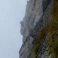 Parte expuesta de la variante difícil entre la niebla 