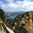 Vistas desde la cresta al Pantano de Santa Ana 