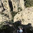 Cadena de bajada para acceder al puente tibetano 