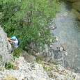 El río Le Tarnon en el primer tramo de la vía ferrata 