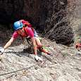 Subida por el muro gris -escalada obligada- © ECEM 