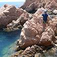 First Tibetan bridge over the Cala del Molí 