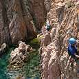 Entering an area in overhang 
