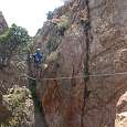 Looking back at the Tibetan bridge 