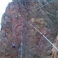 Looking back from the Tibetan bridge 