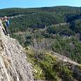 Exiting the via ferrata 