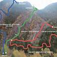 Oficial sketch of the via ferratas 
