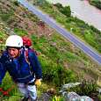Half-way through the ferrata 