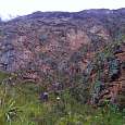 Return route surrounded by crags 