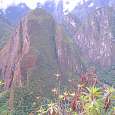 View of Putucusi which is opposite the ruins. It is possible to climb it on an equipped path 