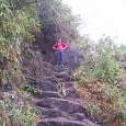 The path is stepped 