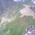 Views from Machu Picchu citadel from the summit of Wayna Picchu 